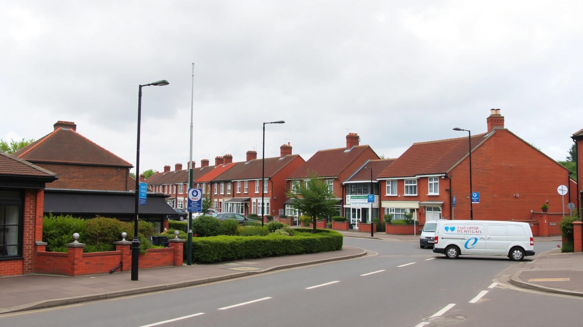 Redhill Surrey residential streets with traditional red brick properties
